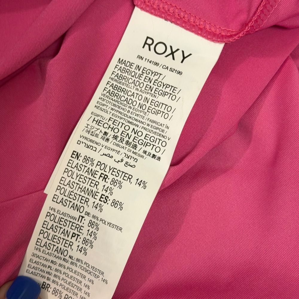 Roxy Pink Long Sleeve Rash Guard - Picture 7 of 8
